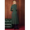 image:imageArachampCloz Womens Wool Blend Mock Neck Tie Waist Fall Winter Pleated Sweater Dress 2026Green