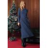 image:imageArachampCloz Womens Wool Blend Mock Neck Tie Waist Fall Winter Pleated Sweater Dress 2026Navy