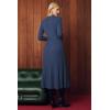 image:imageArachampCloz Womens Wool Blend Mock Neck Tie Waist Fall Winter Pleated Sweater Dress 2026Navy