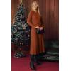 image:imageArachampCloz Womens Wool Blend Mock Neck Tie Waist Fall Winter Pleated Sweater Dress 2026Rust