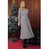 image:imageArachampCloz Womens Wool Blend Mock Neck Tie Waist Fall Winter Pleated Sweater Dress 2026Taupe