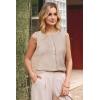 image:imageArachampCloz Womens Wool Blend Non See Through Button Down Business Casual Tank Tops 2026Apricot