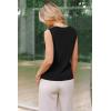 image:imageArachampCloz Womens Wool Blend Non See Through Button Down Business Casual Tank Tops 2026Black