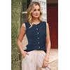image:imageArachampCloz Womens Wool Blend Non See Through Button Down Business Casual Tank Tops 2026Dark Blue