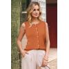 image:imageArachampCloz Womens Wool Blend Non See Through Button Down Business Casual Tank Tops 2026Dark Orange
