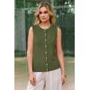 image:imageArachampCloz Womens Wool Blend Non See Through Button Down Business Casual Tank Tops 2026Olive Green
