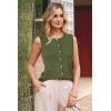 image:imageArachampCloz Womens Wool Blend Non See Through Button Down Business Casual Tank Tops 2026Olive Green