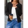 image:imageArachampCloz Womens Wool Blend Puff Sleeve Fall Cable Knit Cardigan Sweaters 2025Black