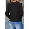 image:imageArachampCloz Womens Wool Blend Puff Sleeve Fall Cable Knit Cardigan Sweaters 2025Black