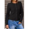 image:imageArachampCloz Womens Wool Blend Puff Sleeve Fall Cable Knit Cardigan Sweaters 2025Black