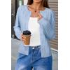 image:imageArachampCloz Womens Wool Blend Puff Sleeve Fall Cable Knit Cardigan Sweaters 2025Blue