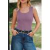image:imageArachampCloz Womens Wool Blend Square Neck Spring Summer Basic Slim Fitted Tank Tops 2026Dusty Rose