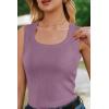 image:imageArachampCloz Womens Wool Blend Square Neck Spring Summer Basic Slim Fitted Tank Tops 2026Dusty Rose