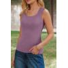 image:imageArachampCloz Womens Wool Blend Square Neck Spring Summer Basic Slim Fitted Tank Tops 2026Dusty Rose