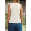 image:imageArachampCloz Womens Wool Blend Square Neck Spring Summer Basic Slim Fitted Tank Tops 2026Offwhite