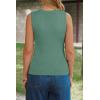 image:imageArachampCloz Womens Wool Blend Square Neck Spring Summer Basic Slim Fitted Tank Tops 2026Sage Green