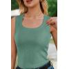 image:imageArachampCloz Womens Wool Blend Square Neck Spring Summer Basic Slim Fitted Tank Tops 2026Sage Green