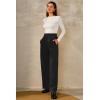 image:imageArachampCloz Womens WrinkleFree Pleated High Waisted Business Casual Wide Leg Dress Pants 2026Black