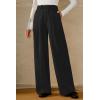 image:imageArachampCloz Womens WrinkleFree Pleated High Waisted Business Casual Wide Leg Dress Pants 2026Black