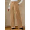 image:imageArachampCloz Womens WrinkleFree Pleated High Waisted Business Casual Wide Leg Dress Pants 2026Camel