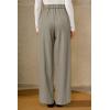 image:imageArachampCloz Womens WrinkleFree Pleated High Waisted Business Casual Wide Leg Dress Pants 2026Gray Mocha