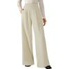 image:imageArachampCloz Womens WrinkleFree Pleated High Waisted Business Casual Wide Leg Dress Pants 2026Offwhite
