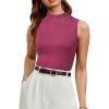image:imageArachampCloz Womens Wool Blend Sweater Soft Turtleneck AllSeason Casual Tank 2026Rose Red