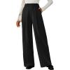 image:imageArachampCloz Womens WrinkleFree Pleated High Waisted Business Casual Wide Leg Dress Pants 2026Black