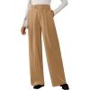 image:imageArachampCloz Womens WrinkleFree Pleated High Waisted Business Casual Wide Leg Dress Pants 2026Camel