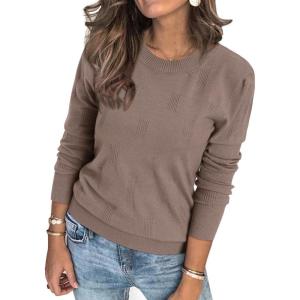 image:imageArachampCloz Womens Soft Knit Sweater Fall Dressy Casual Pullover TopsAdusty Rose