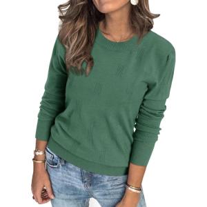 image:imageArachampCloz Womens Soft Knit Sweater Fall Dressy Casual Pullover TopsAgray Green