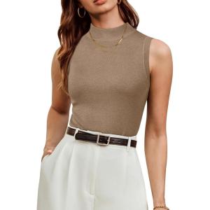 image:imageArachampCloz Womens Wool Blend Sweater Soft Turtleneck AllSeason Casual Tank 2026Camel