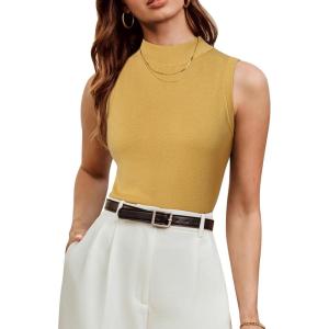 image:imageArachampCloz Womens Wool Blend Sweater Soft Turtleneck AllSeason Casual Tank 2026Light Turmeric