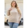 image:imageArachampCloz Womens Plus Size Wool Blend Sweater Fall Long Sleeve Tops 2025Apricot