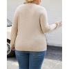 image:imageArachampCloz Womens Plus Size Wool Blend Sweater Fall Long Sleeve Tops 2025Apricot