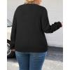 image:imageArachampCloz Womens Plus Size Wool Blend Sweater Fall Long Sleeve Tops 2025Black