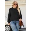 image:imageArachampCloz Womens Plus Size Wool Blend Sweater Fall Long Sleeve Tops 2025Black