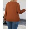image:imageArachampCloz Womens Plus Size Wool Blend Sweater Fall Long Sleeve Tops 2025Caramel