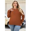 image:imageArachampCloz Womens Plus Size Wool Blend Sweater Fall Long Sleeve Tops 2025Caramel