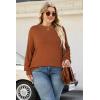 image:imageArachampCloz Womens Plus Size Wool Blend Sweater Fall Long Sleeve Tops 2025Caramel