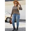 image:imageArachampCloz Womens Plus Size Wool Blend Sweater Fall Long Sleeve Tops 2025Coffee