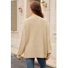 image:imageArachampCloz Womens Wool Blend Oversized V Neck Casual Sweaters 2025Apricot