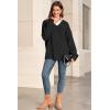 image:imageArachampCloz Womens Wool Blend Oversized V Neck Casual Sweaters 2025Black
