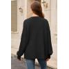 image:imageArachampCloz Womens Wool Blend Oversized V Neck Casual Sweaters 2025Black