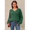 image:imageArachampCloz Womens Wool Blend Oversized V Neck Casual Sweaters 2025Dark Green