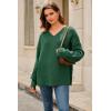 image:imageArachampCloz Womens Wool Blend Oversized V Neck Casual Sweaters 2025Dark Green