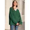 image:imageArachampCloz Womens Wool Blend Oversized V Neck Casual Sweaters 2025Dark Green