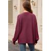 image:imageArachampCloz Womens Wool Blend Oversized V Neck Casual Sweaters 2025Dark Red