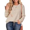 image:imageArachampCloz Womens Plus Size Wool Blend Sweater Fall Long Sleeve Tops 2025Apricot
