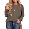 image:imageArachampCloz Womens Plus Size Wool Blend Sweater Fall Long Sleeve Tops 2025Coffee